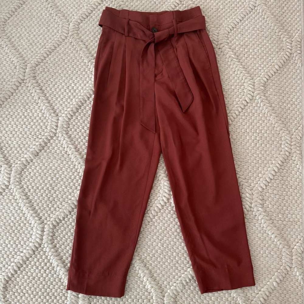 Madewell Rust High-Waisted Trousers size 0